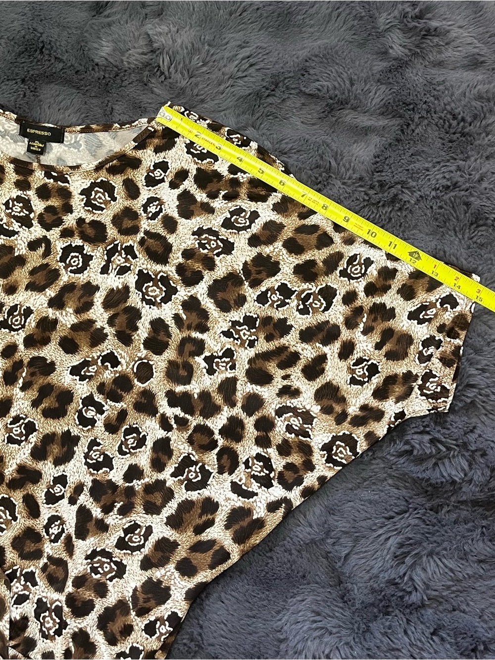 Espresso Women’s Polyester Blouse Animal Print Tunic Top Size XL - Picture 11 of 11